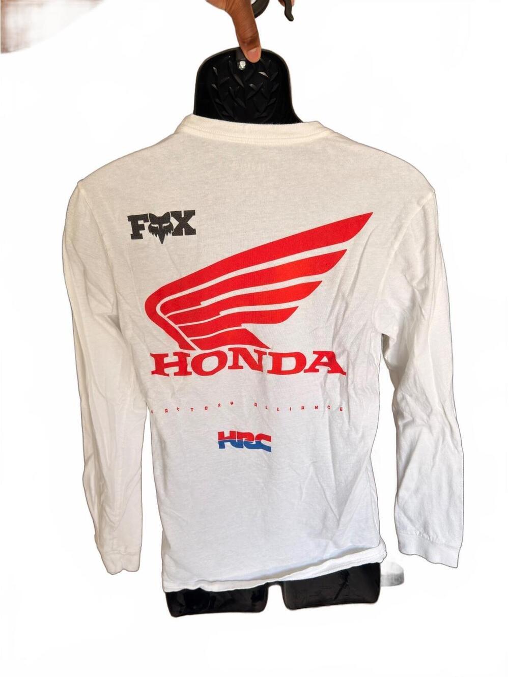 Honda Fox Racing HRC White Long Sleeve T-Shirt